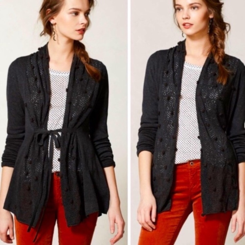 Knitted & Knotted Kose Pom Pom Cardigan